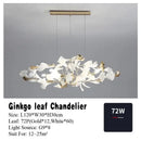 DecorBites™ Ginkgo Leaf Pendant Chandelier for Nordic Romantic Living Room Decor