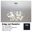 DecorBites™ Ginkgo Leaf Pendant Chandelier for Nordic Romantic Living Room Decor