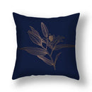 Modern teal and gold ginkgo leaves print sofa pillowcase living room