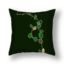 Modern teal and gold ginkgo leaves print sofa pillowcase living room
