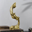 DecorBites™ Giraffe Head Sculpture Resin Animal Statue Interior Golden Ornaments