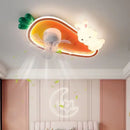 Rabbit carrot pink & green fan light decorbites girls bedroom