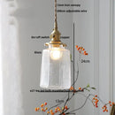 Modern walnut & copper led pendant lamp dining room glass sphere
