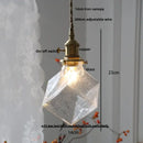 Modern walnut & copper led pendant lamp dining room glass sphere