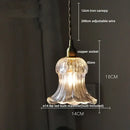 Modern walnut & copper led pendant lamp dining room glass sphere