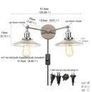 DecorBites™ Glass 2-Light Wall Sconce with Pull Chain Switch for Bedroom and Bathroom