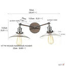 DecorBites™ Glass 2-Light Wall Sconce with Pull Chain Switch for Bedroom and Bathroom