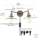 DecorBites™ Glass 2-Light Wall Sconce with Pull Chain Switch for Bedroom and Bathroom