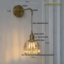 DecorBites™ Glass Adjustable LED Wall Lamp with Pull Chain Switch, Modern Nordic Design