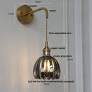 DecorBites™ Glass Adjustable LED Wall Lamp with Pull Chain Switch, Modern Nordic Design