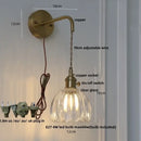 DecorBites™ Glass Adjustable LED Wall Lamp with Pull Chain Switch, Modern Nordic Design