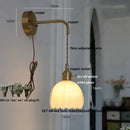 DecorBites™ Glass Adjustable LED Wall Lamp with Pull Chain Switch, Modern Nordic Design