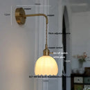 DecorBites™ Glass Adjustable LED Wall Lamp with Pull Chain Switch, Modern Nordic Design
