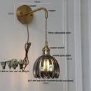 DecorBites™ Glass Adjustable LED Wall Lamp with Pull Chain Switch, Modern Nordic Design