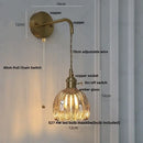 DecorBites™ Glass Adjustable LED Wall Lamp with Pull Chain Switch, Modern Nordic Design