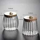 Decorbites glass airtight canister with wooden lid kitchen storage jar
