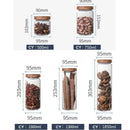 DecorBites™ Glass Airtight Canister with Wooden Lid | Versatile Kitchen Storage Solution