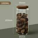 DecorBites™ Glass Airtight Canister with Wooden Lid | Versatile Kitchen Storage Solution