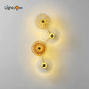 Modern gold flower glass aisle wall lamp living room sconce