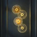 Modern gold flower glass aisle wall lamp living room sconce