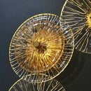 Modern gold flower glass aisle wall lamp living room sconce