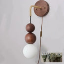 DecorBites™ Glass and Wood Adjustable Wall Light for Living Room and Bedroom