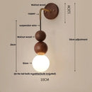 DecorBites™ Glass and Wood Adjustable Wall Light for Living Room and Bedroom