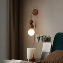 DecorBites™ Glass and Wood Adjustable Wall Light for Living Room and Bedroom