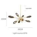 DecorBites™ Glass Art Chandelier for Living Room, Bedroom, Study - Modern Minimalist Design
