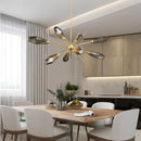 DecorBites™ Glass Art Chandelier for Living Room, Bedroom, Study - Modern Minimalist Design