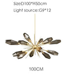 DecorBites™ Glass Art Chandelier for Living Room, Bedroom, Study - Modern Minimalist Design