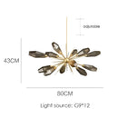 DecorBites™ Glass Art Chandelier for Living Room, Bedroom, Study - Modern Minimalist Design