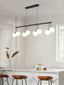 Decorbites glass art black frosted globe chandelier living room