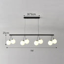 Decorbites glass art black frosted globe chandelier living room
