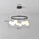 Decorbites glass art black frosted globe chandelier living room