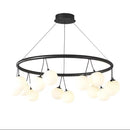 Decorbites glass art black frosted globe chandelier living room