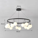 Decorbites glass art black frosted globe chandelier living room