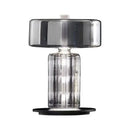 Nordic ribbed glass chrome art desk lamp for bedroom