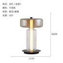 Nordic ribbed glass chrome art desk lamp for bedroom