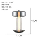 Nordic ribbed glass chrome art desk lamp for bedroom
