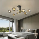 DecorBites™ Glass Ball Black Chandelier - Nordic Round Dining Table Ceiling Chandelier