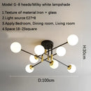 DecorBites™ Glass Ball Black Chandelier - Nordic Round Dining Table Ceiling Chandelier