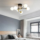 DecorBites™ Glass Ball Black Chandelier - Nordic Round Dining Table Ceiling Chandelier