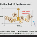 Modern black glass ball branch chandelier living room lighting
