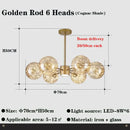 Modern black glass ball branch chandelier living room lighting