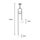 DecorBites™ Glass Ball Brass Pendant Lights LED for Restaurant and Bedroom Lighting