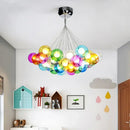 Modern glass ball bubble chandelier for dining room