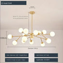 DecorBites™ Glass Ball Ceiling Chandelier for Bedroom Dining Living Room Lighting