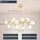 DecorBites™ Glass Ball Ceiling Chandelier for Bedroom Dining Living Room Lighting