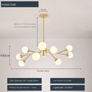 DecorBites™ Glass Ball Ceiling Chandelier for Bedroom Dining Living Room Lighting